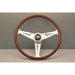 Nardi Steering Wheel - Classic - 390 mm (15.35 inches) - Wood with Polished Spokes - Part # 5061.39.3000