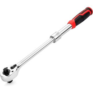 MAXPOWER Extendable Ratchet Wrench, 1/2" & 3/8" Dual Drive Ratchet Handle, Quick Release 72-Tooth Reversible Ratcheting, Extendable Handle 10.8" to 16.4"