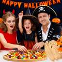 Mezchi Cute Ghost Shape Halloween Charcuterie Board, Decorative Bamboo Serving Platter Tray, Wood Cheese Cutting Board, Charcuterie Tray Plates for Halloween Kitchen Decor, Gifts