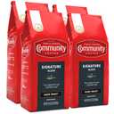 Community Coffee Signature Blend, 128 Ounces Ground Coffee, Dark Roast, 32 Ounce Bag (Pack of 4) (EXP 07/20/26)