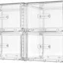 Vtopmart Pack of 4, 13QT Clear Stackable Storage Drawers, Easily Assemble Acrylic Closet Organizers, Plastic Storage Bins for Bathroom, Cabinet, Kitchen Pantry, Under Sink Organization