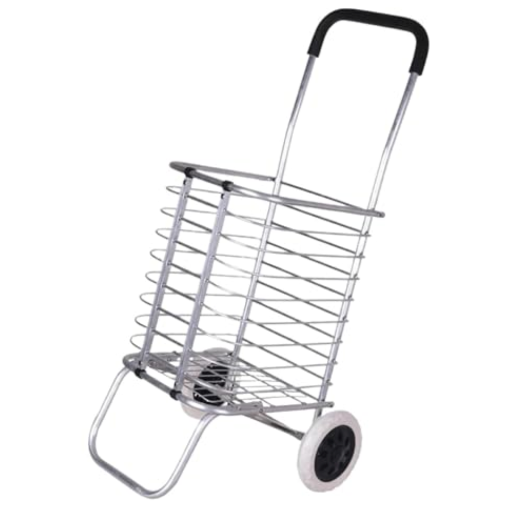 Camping Car Shopping Trolley Aluminum Alloy Climbing Stairs Carts Collapsible Hand Trailer with Wheels Camp Trolleies Utility Cart Multifunctional(2 Wheels)