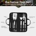 MAISON HUIS Small Charcoal Grill, Portable Tabletop BBQ Smoker for Outdoor Camping,Mini Grill with 9-Piece Stainless Steel Grill Tool Set for Tailgating Hiking Picnic (Green Kit)