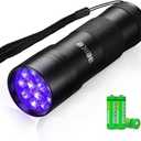 UV Flashlight Black Light–Small Portable Mini 12 LED Blacklight Flashlight for Hidden Stain Detection in Room, Resin Curing, Scorpion & Bed Bug Find, Pet Urine & Dry Stain Detection/ Carpets/ Rugs/ Floors