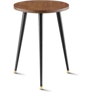 KINNARY Plant Stand Indoor, Mid Century Wood Plant Stand Plant Table for Flower Pots, Heavy Duty Metal Tall Plant Holder, Modern Home Decor Small Round Side End Table (11.8"x16")