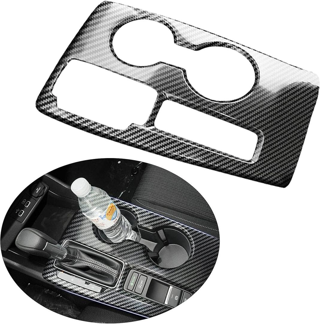 Karltys Gear Shift Panel Cover for Honda Civic 2022-2025 11th Gen. Accessories Civic Carbon Fiber Center Console Gear Shift Panel Frame Cover Trim Sticker Interior Decal Anti-Scratch Protector