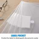 Sooez 36 Pack Plastic Envelopes Poly Envelopes, Clear Document Folders US Letter A4 Size File Envelopes with Label Pocket for School Home Work Office Organization, Clear