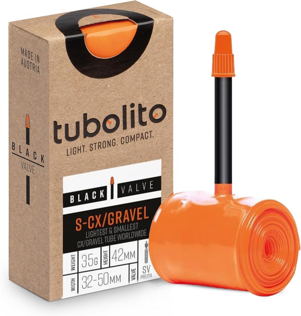 Tubolito S-Tubo CX/Gravel-All TPU Inner Tube 700C x 30-47mm, 32-50mm 42mm/60mm Presta Valve | Lightest Bike Tubes Worldwide | Specifically Designed