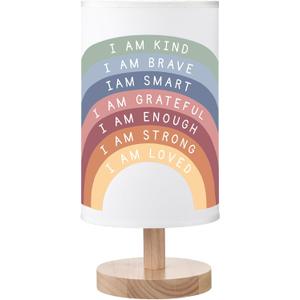 Classroom Lamp Calming Corner Decor Cozy Center 11. 61 Inches Small Bedside Desk Lamp USB Rainbow Reading Book Center Supplies for Home Bedroom Playroom Nursery