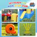 ACTION AIR Bounce House, Toddler Inflatable Bounce House with Blower for Indoor/Outdoor, Bouncy Castle with Durable Sewn and Extra Thick, Jump House with Slide for Kids (9309Y)