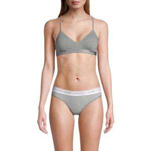 Calvin Klein Women's Motive Cotton Lightly Lined Bralette Bra S