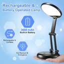 Desk Lamps for Home Office Rechargeable 3600mAh, Foldable+Portable Cordless Desk Light Small Table Lamp,Dimmable+9 Brightness Small Table Lamp Desk Light Table, LED Desk Lamps for Home Office