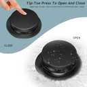 Tip-Toe Bathtub Drain Kit with Two-Hole Overflow Plate, Premium Quality Bath Tub Drain Replacement fits for All Bathtub, Universal Fine/Coarse Thread Bathtub Stopper (Matte Black)