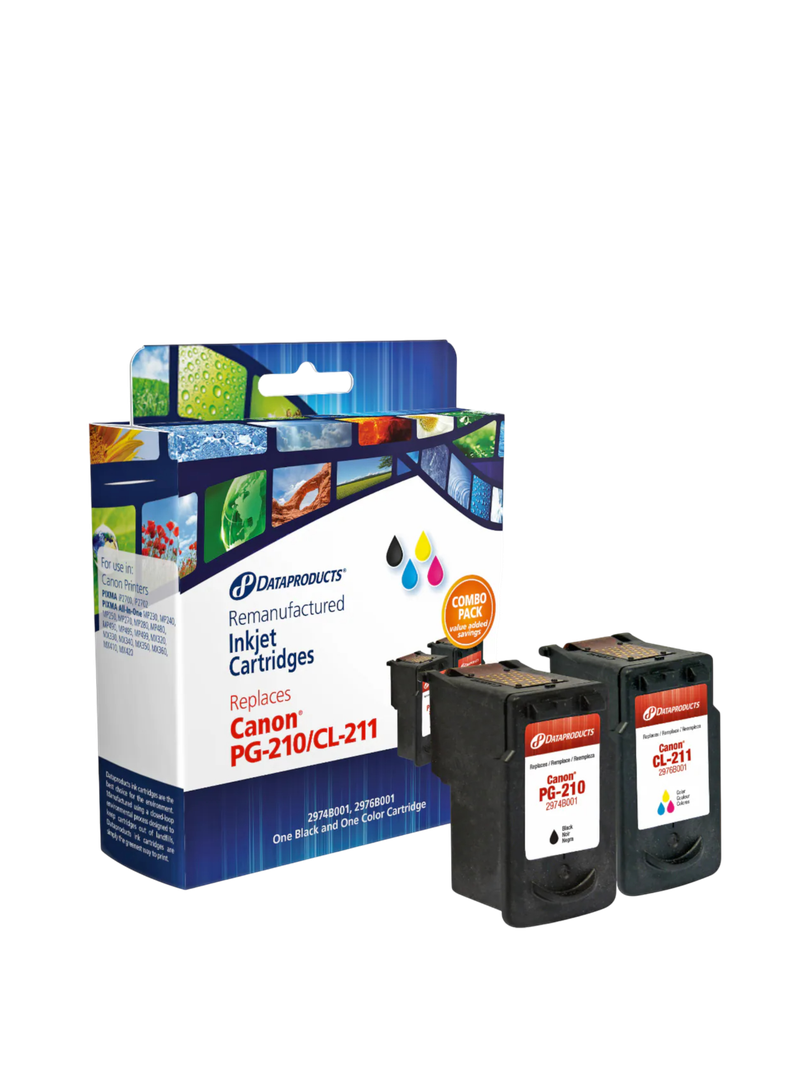 Dataproducts Remanufactured Canon PG210/CL211 Ink Cartridge Combo Pack
