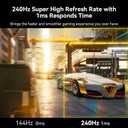 SANSUI 32 Inch Curved 240Hz Gaming Monitor High Refresh Rate, FHD 1080P Gaming PC Monitor HDMI DP1.4, Curved 1500R, 1Ms MPRT, HDR,Metal Stand,VESA Compatible(DP Cable Incl.)
