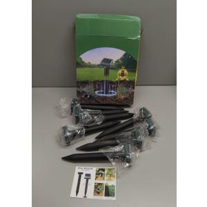 Mole Repellent Solar Powered, 8-Pack Ultrasonic Repeller Sonic Spikes Waterproof Gopher Vole Groundhog Snake Chipmunk Mole Deterrent Get Rid of Moles in Your Yard