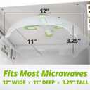 HOVER COVER Magnetic Microwave Cover for Food | Clear Microwave Splatter Cover | Microwave Plate Cover with Steam Vents | Food Grade Dish Cover | BPA-Free | Dishwasher Safe | Green
