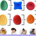 108pcs Color Random Fidget Toys Sensory Stone for KidsTextured Soft Worry Stone for Autism Kids Calming - Fidget Stress Toys for Students Anxiety Relief - Small Prizes Fidget Toys