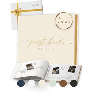 ARTESORI Personalized 2026 Wedding Guest Book for Reception  Ivory Guestbook to Sign in, Elegant Baby Shower Guest Book for Party & Birthday  Photo & Polaroid Guest Book for Wedding & Bridal Shower