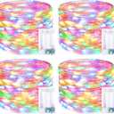 JMEXSUSS 4 Pack 50 LED Multicolor Fairy Lights Battery Operated, Each16 ft Multicolor Christmas Lights Waterproof Twinkle Lights for Party Wedding Christmas Birthday Indoor Outdoor Decoration