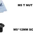 8Pcs 2040 Corner Brackets Set with 32Pcs M5 T Slot Nuts, 32Pcs M5x12mm Hex Socket Cap Screw and 1Pcs M3 Wrench for 2040 Series Aluminum Extrusion Profile