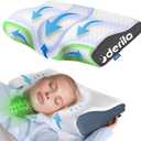 Derila King Size Neck Pillow for Sleeping, Ergonomic & Cervical Pillow for Neck Support & Relief, Memory Foam Side Sleeper Pillows, Bed Contour Pillows for Back, Stomach Sleepers (King Size (23.6" x 13.4" x 4.3"), 1 Pillow_white)