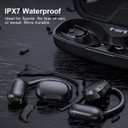 Open Ear Headphones, Open Ear Earbuds, IPX7 Waterproof, Bluetooth 5.3 True Wireless Sports Over Ear Earbuds with Earhooks, Built-in Mic, Crystal-Clear Calls for Running Workout Cycling Driving