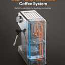 Aromaster Espresso Machine, Easy to Use Compact Espresso Maker Stainless Steel Coffee Machine for Home & Office