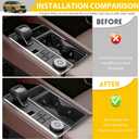 Cup Holder for 2022-2025 Nissan Pathfinder Center Console Cup Holder Insert Cupholder Organizer Coaster Liner for 2022 2023 2024 2025 Pathfinder Interior Accessories Black