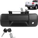 Tailgate Handle Liftgate Latch Handle with Bezel Lock Black Compatible with Toyota Vehicle Tundra 2007-2013 Replace# 69090-0C040 690900C040 81213 TO1915113