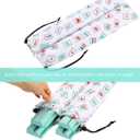 50cm Mahjong Racks with Pushers, Mint Green Wooden American Mahjong Tile Pushers & Racks Set of 4, with White Printed Mahjong Racks Drawstring Bag, Mahjong Accessories, 50 x 6.5 x 2.7 cm