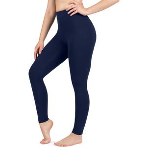 Nirlon High Waisted Leggings - Workout Womens Leggings, Cotton Yoga Pants for Women for Gym & Yoga Pants Women (18, Navy Blue)