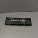 Knife Set, 12-PC Colorful Kitchen Knife Set, 6 Sharp Kitchen Knives with Covers for Cooking, Cutting&Chopping, Greenstone