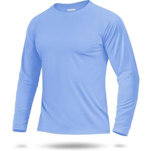 Boladeci Men's UPF 50+ Sun Protection UV SPF Shirts Long Sleeve Lightweight Quick Dry Swim T-Shirts Rash Guard (Medium)