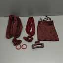 ZILAMPU Hair Curler Headband, No Heat Overnight Hair Curler, 70" Long Velour Lazy Hair Curls Roller Wrap for Women Girls Long Hair - Reddish Brown