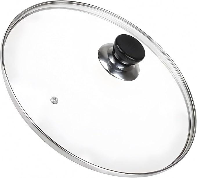 10 Inch Pan Lid, 10 Inch Frying Pan Lids, Tempered Glass Cast Iron Lid for Skillets, Fry Pan, Wok Pot (10 inch)