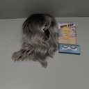 VCKOVCKO Ombre Color Natural Wavy Wig With Air Bangs Black to Gray Colorful Short Bob Wigs for Women's Shoulder Length Wigs Curly Wavy Cosplay Wig Bob Wig for Girls(12",Black-Gray)