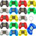 18 Pack Mini Video Game Keychain Small Gamepads Keychains for Video Game Party Favors Birthday School Party Gifts (Color Style 1)