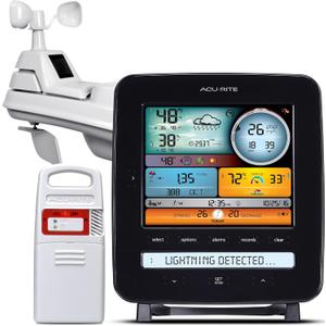 AcuRite Iris Wireless Home Weather Station, Indoor/Outdoor Temperature, Humidity, Wind Speed, Wind Direction, Rain Gauge, Lightning Detection