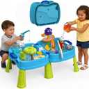 2026 New Foldable Double-Sided Water Table for Toddlers 1-3, Kids Water and Sand Park Activity Sensory Playset, Portable Summer Outdoor Water Table Toys, 23 Piece Water Toy Accessories (Medium)