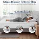 IULULU Gel Memory Foam Mattress Topper with Cover, Queen Size, 4 Inch