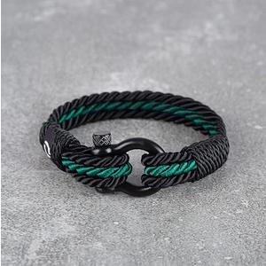 Mover Bracelets Mens Jewellery - Twisted Rope Bracelet | Couple Wrist Band | Green Male Bracelet Armanband For Man B-3-8.5  (3PACK)