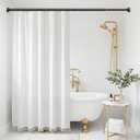 Shower Curtain Rod 30-64 Inch,0.87"Diameter Adjustable Spring Tension Curtain Rods No Drill,Matte Black Shower Tension Rod for Bathroom,Room Divider,Window,Anti-Rust Non-Slip 1-Pack