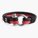 Mens Rope Bracelet - Stainless Steel Silver Shackle, Extremely Durable and Scratch Resistant Waterproof Paracord, Handmade, Nautical Wristband for Men