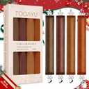 Heatless Curling Rods for Overnight Curls - Jumbo Soft Hair Rollers to Sleep in, No-Damage Flexi Rods with Silk Scarf - For All Hair Types and Texture - 4pcs Russet (Brownish red)