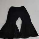 Toddler Bell Bottoms Baby Girls Ruffle Leggings Bell-Bottomed Flare Pants Trousers 90 Black