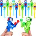 Sayglossy 12 Pcs Boxing Pen Robot with Punching Arm and Crisp Button Sound Interesting Frog Funny Ballpoint Cool Novelty Pen Boxing Gifts