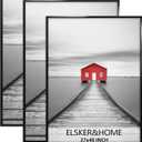 ELSKER&HOME 27"x40" Poster Frame 3 Pack, Black Picture Frame for Horizontal or Vertical Wall Mounting, Sturdy and Scratch-proof