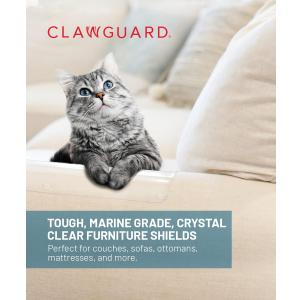 CLAWGUARD Marine Grade Furniture Shields  Clear Anti-Scratch Pads  Sofa Guard for Pets, Couch Cover for Clawing Damage (X-Large)