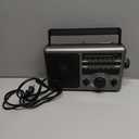AM FM Portable Radio Battery Operated by 4X D Cell Batteries Or AC Power Transistor Radio with and Big Speaker, Standard Earphone Jack, High/Low Tone Mode, Large Knob
